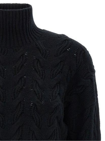 Black Wool Cardigan