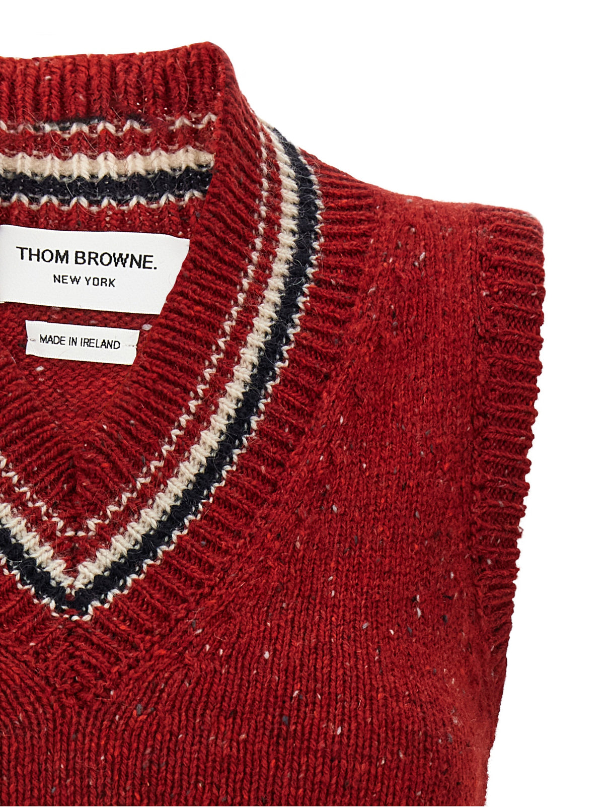 Red Wool Sleeveless Jacket