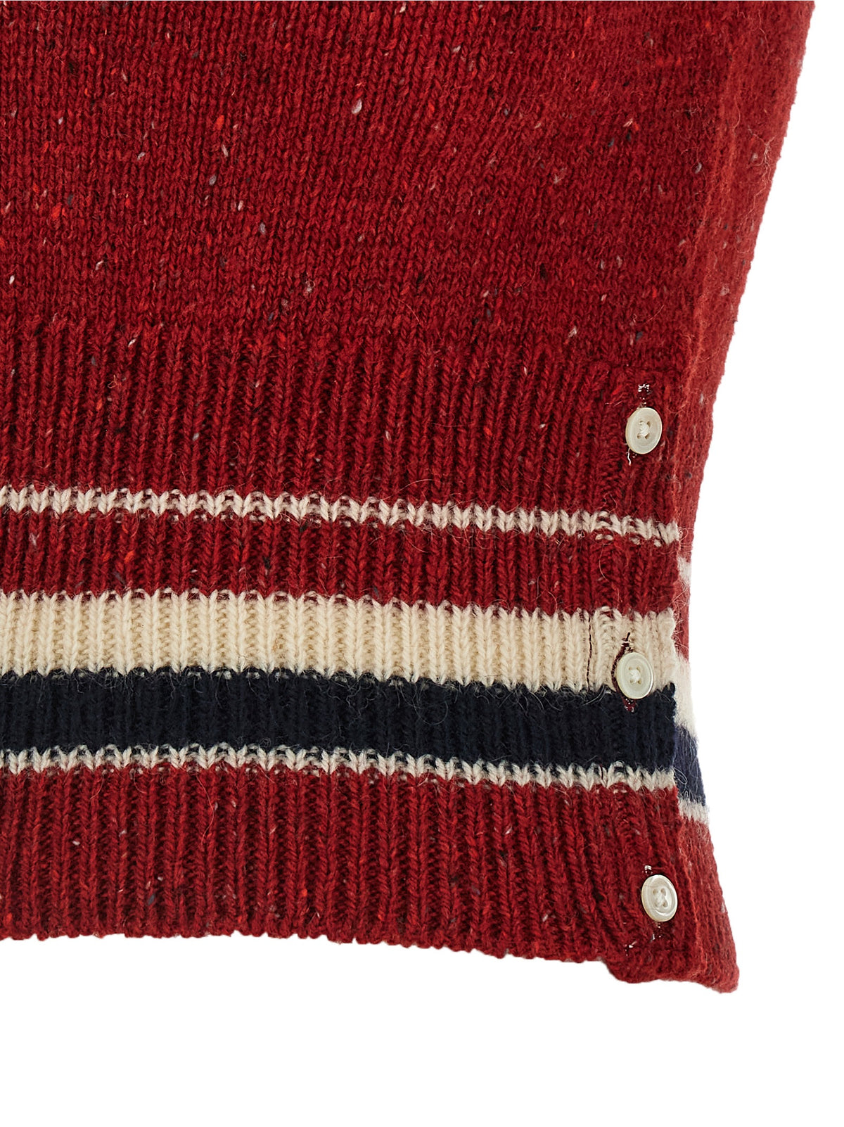 Red Wool Sleeveless Jacket