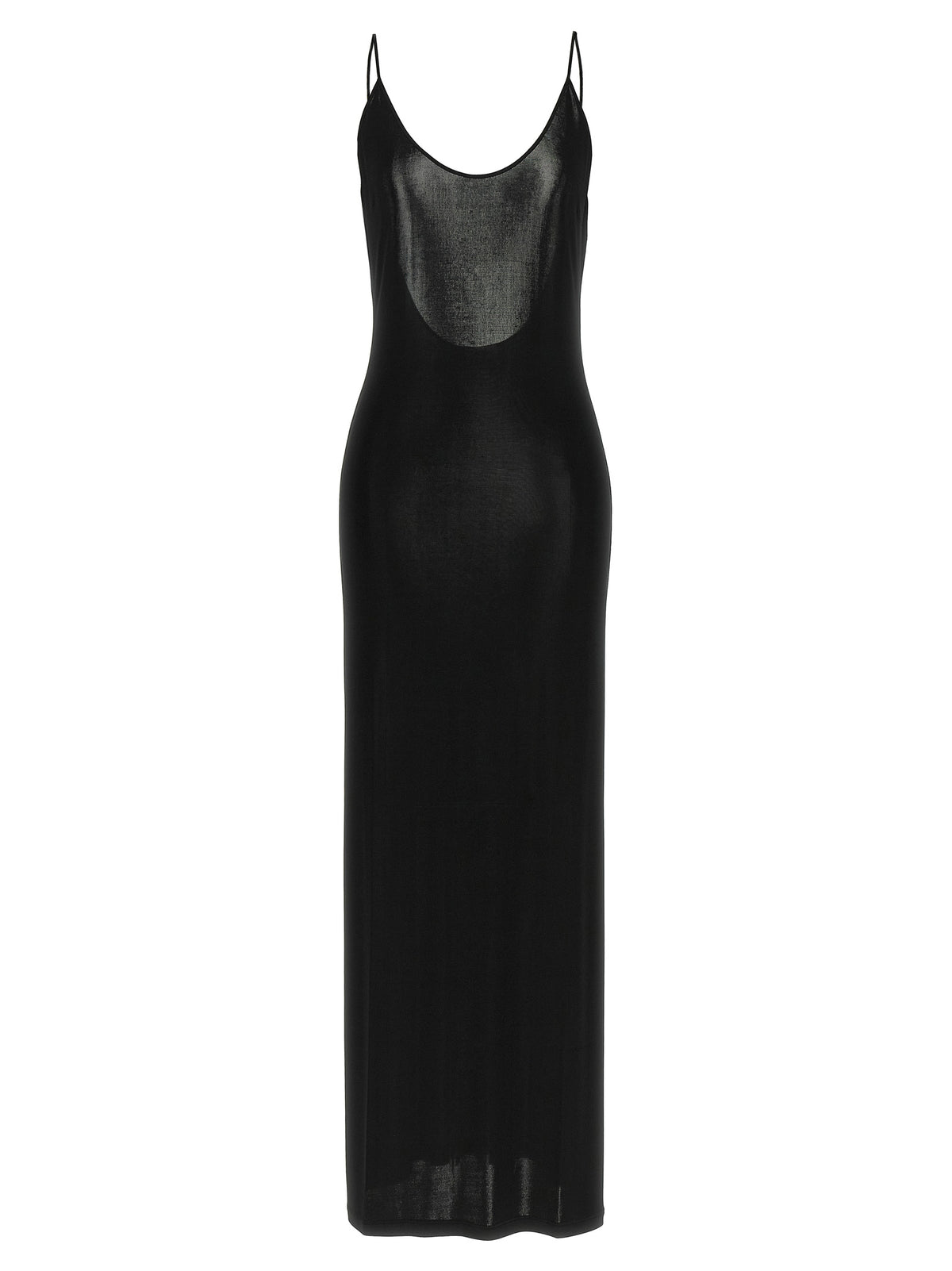 Black Viscose Long Dress