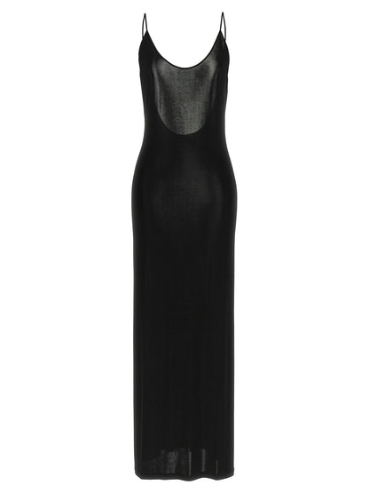 Black Viscose Long Dress