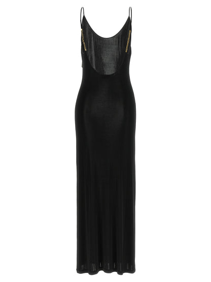 Black Viscose Long Dress