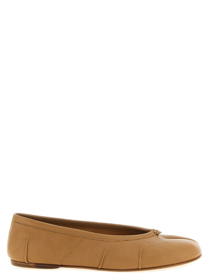 Beige Lamb Leather Ballet Flats