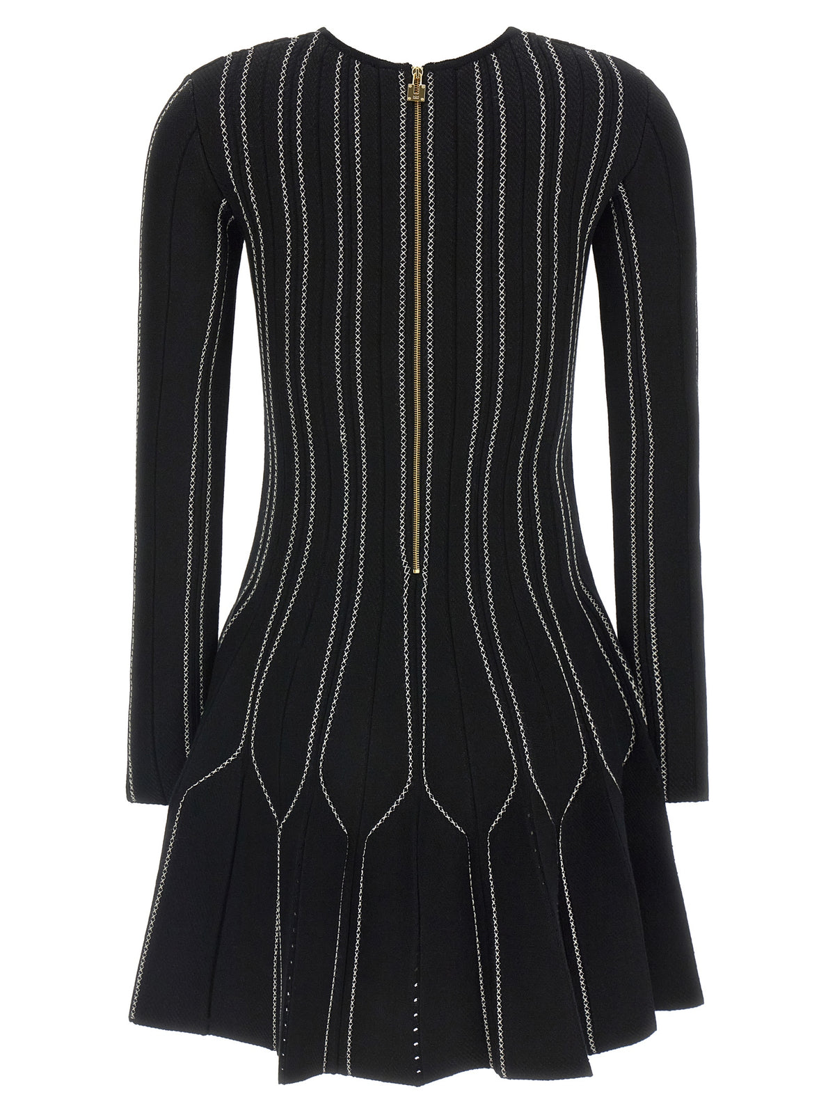 Black Viscose Short Dress