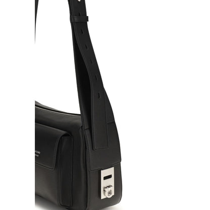 Black Calf Leather Bos Taurus Shoulder Bag