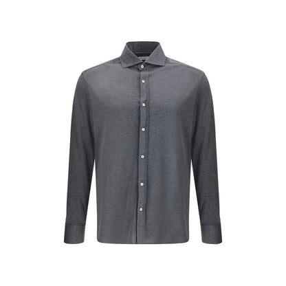 Gray Silk Dress Shirt
