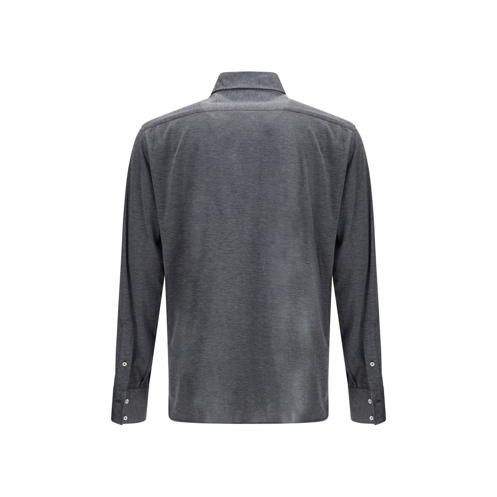 Gray Silk Dress Shirt