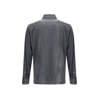 Gray Silk Dress Shirt