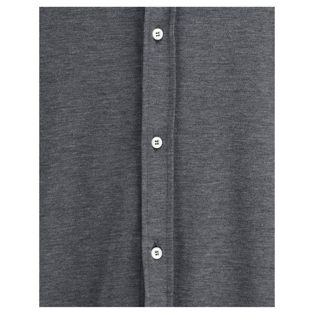 Gray Silk Dress Shirt