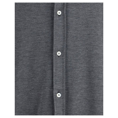 Gray Silk Dress Shirt