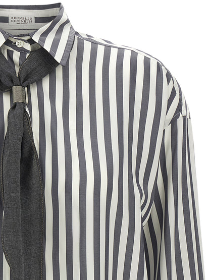 Gray Silk Blouse