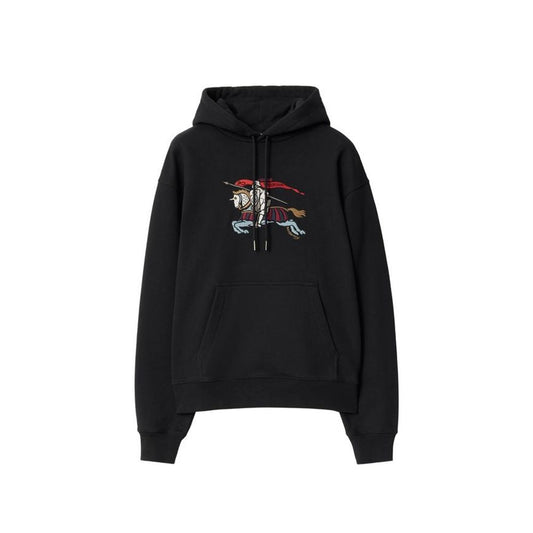 Black Cotton Hoodie