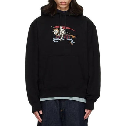 Black Cotton Hoodie