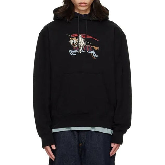 Black Cotton Hoodie