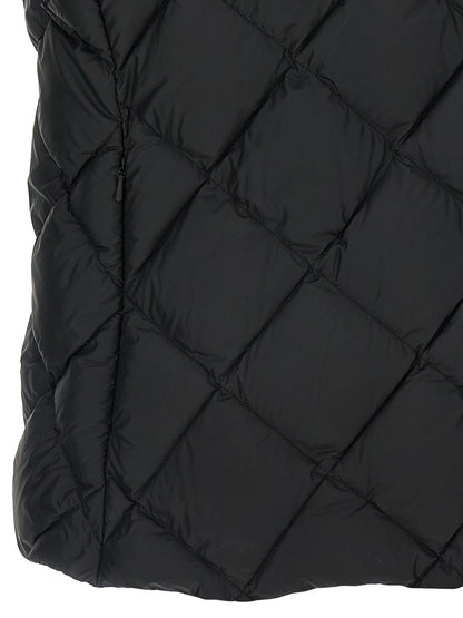 Black Polyester Sleeveless Jacket