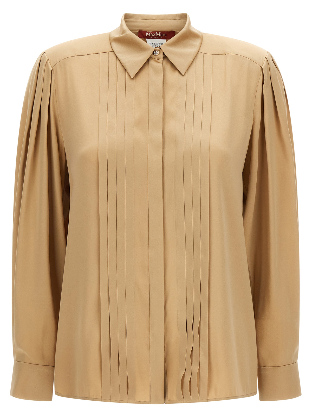 Beige Silk Blouse