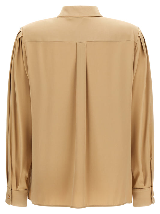 Beige Silk Blouse