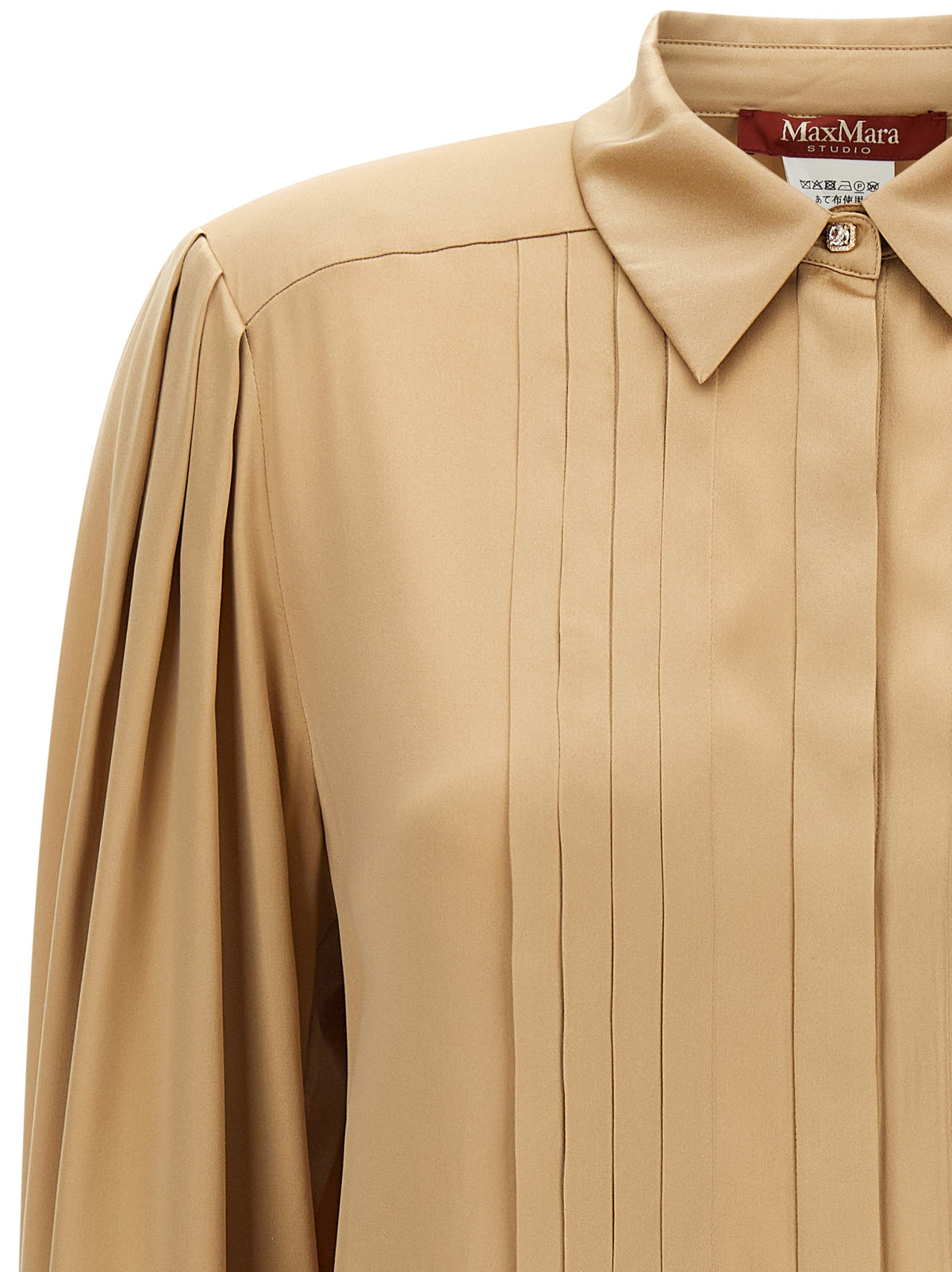 Beige Silk Blouse