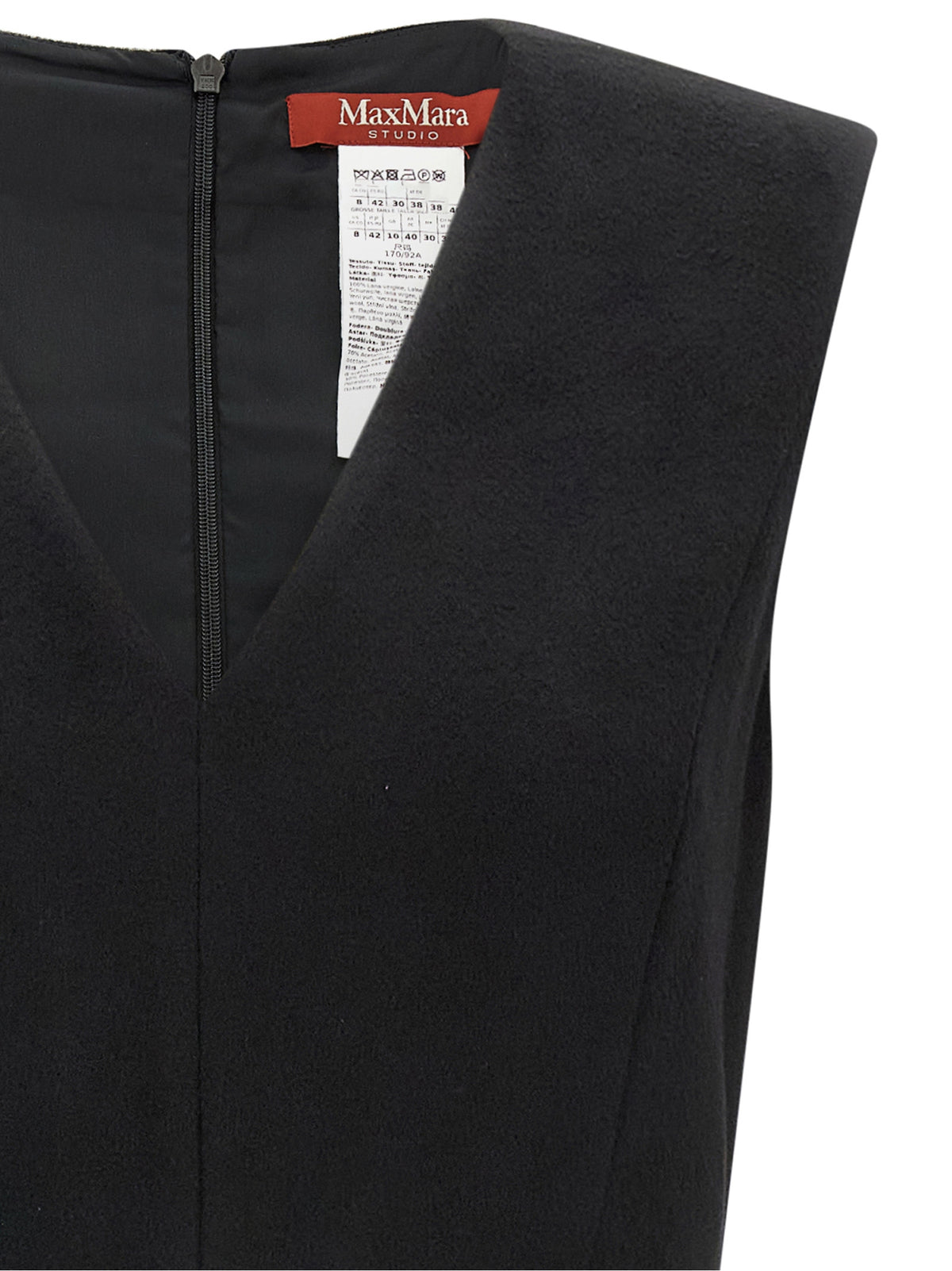 Black Wool Midi Dress