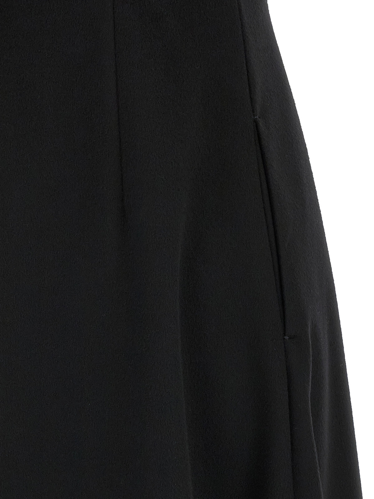Black Wool Midi Dress
