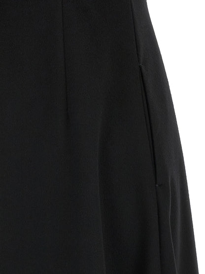 Black Wool Midi Dress