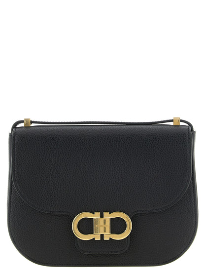 Black Calfskin Crossbody Bag