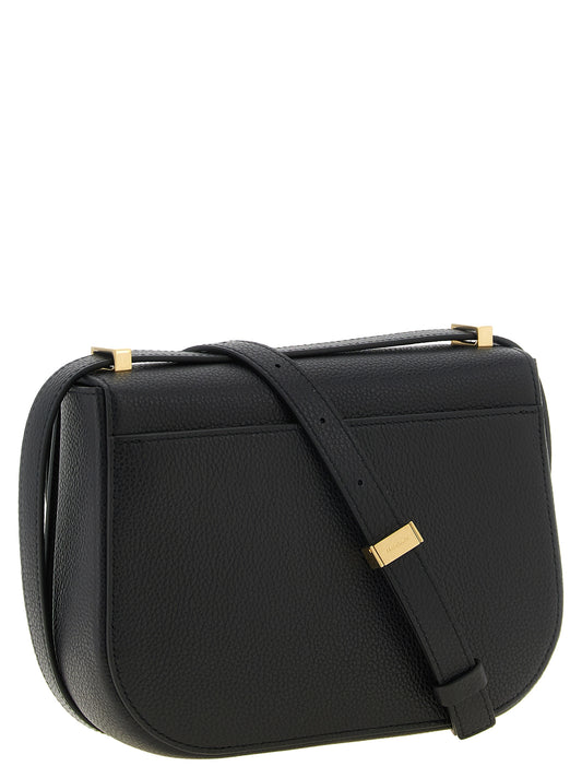 Black Calfskin Crossbody Bag