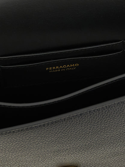 Black Calfskin Crossbody Bag