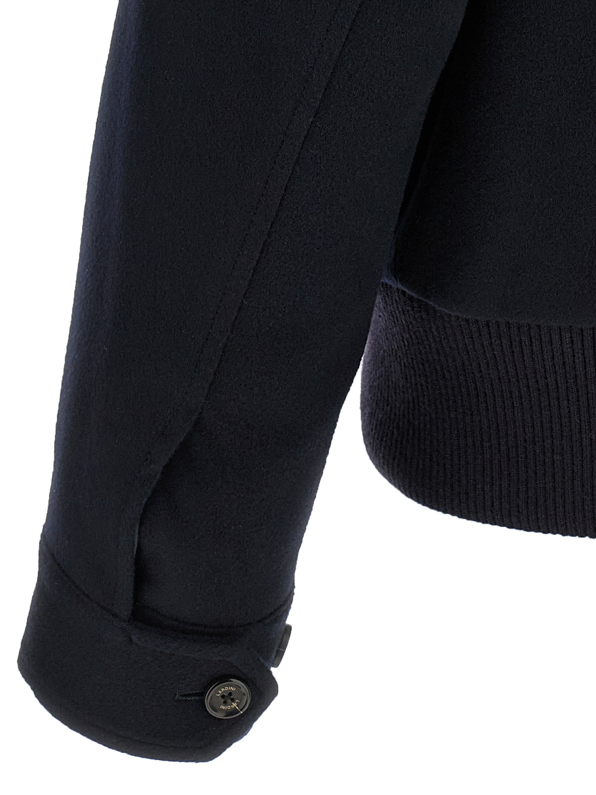 Blue Virgin Wool Full-Length Jacket