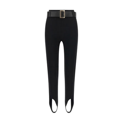 Black Viscose Athletic Pants
