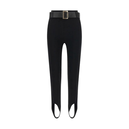 Black Viscose Athletic Pants