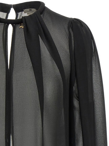 Black Polyester Blouse