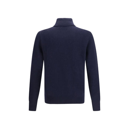 Blue Cashmere Turtleneck