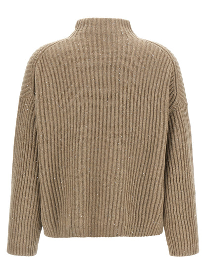 Beige Cashmere Cardigan