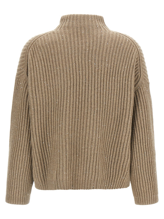 Beige Cashmere Cardigan