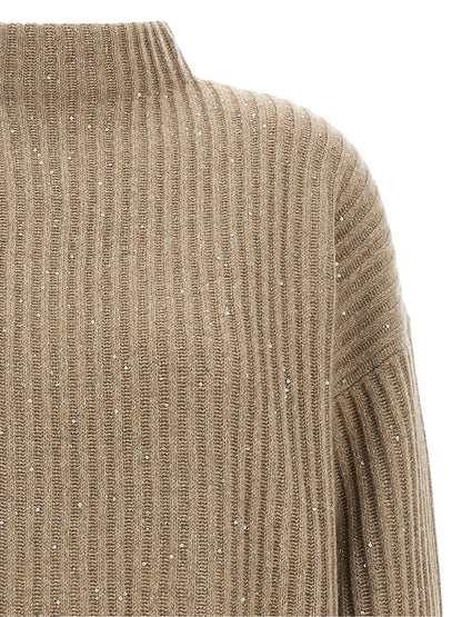 Beige Cashmere Cardigan