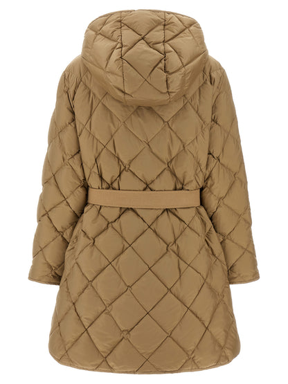 Beige Polyester Full-Length Jacket