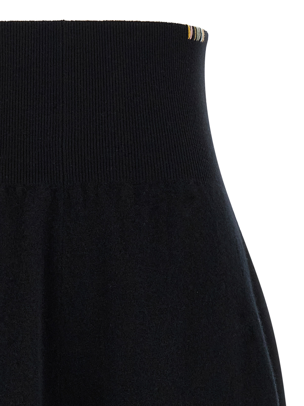 Black Cashmere Midi Skirt