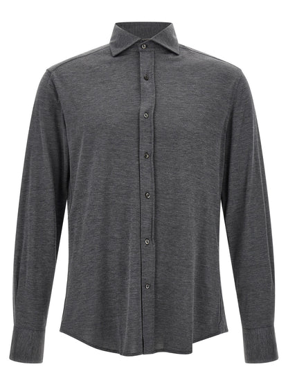 Gray Silk Blouse
