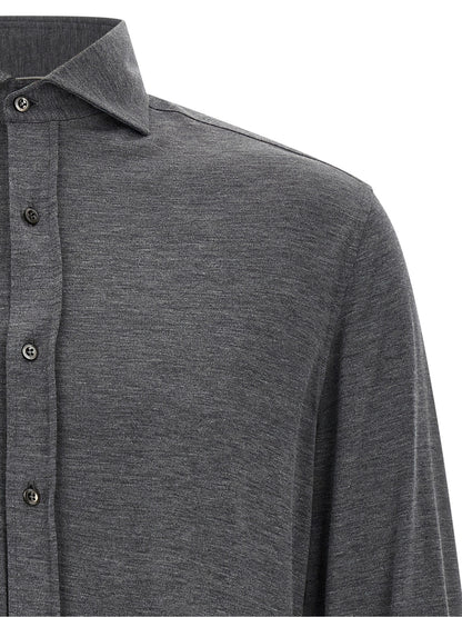 Gray Silk Blouse