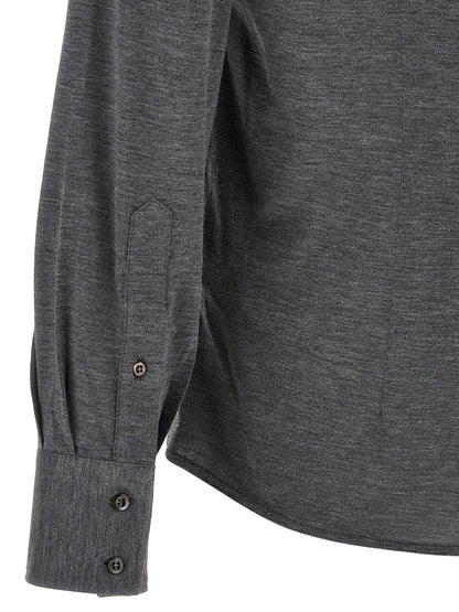 Gray Silk Blouse