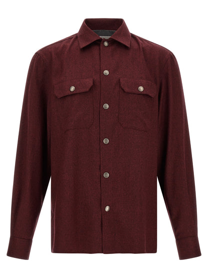 Bordeaux Virgin Wool Blouse