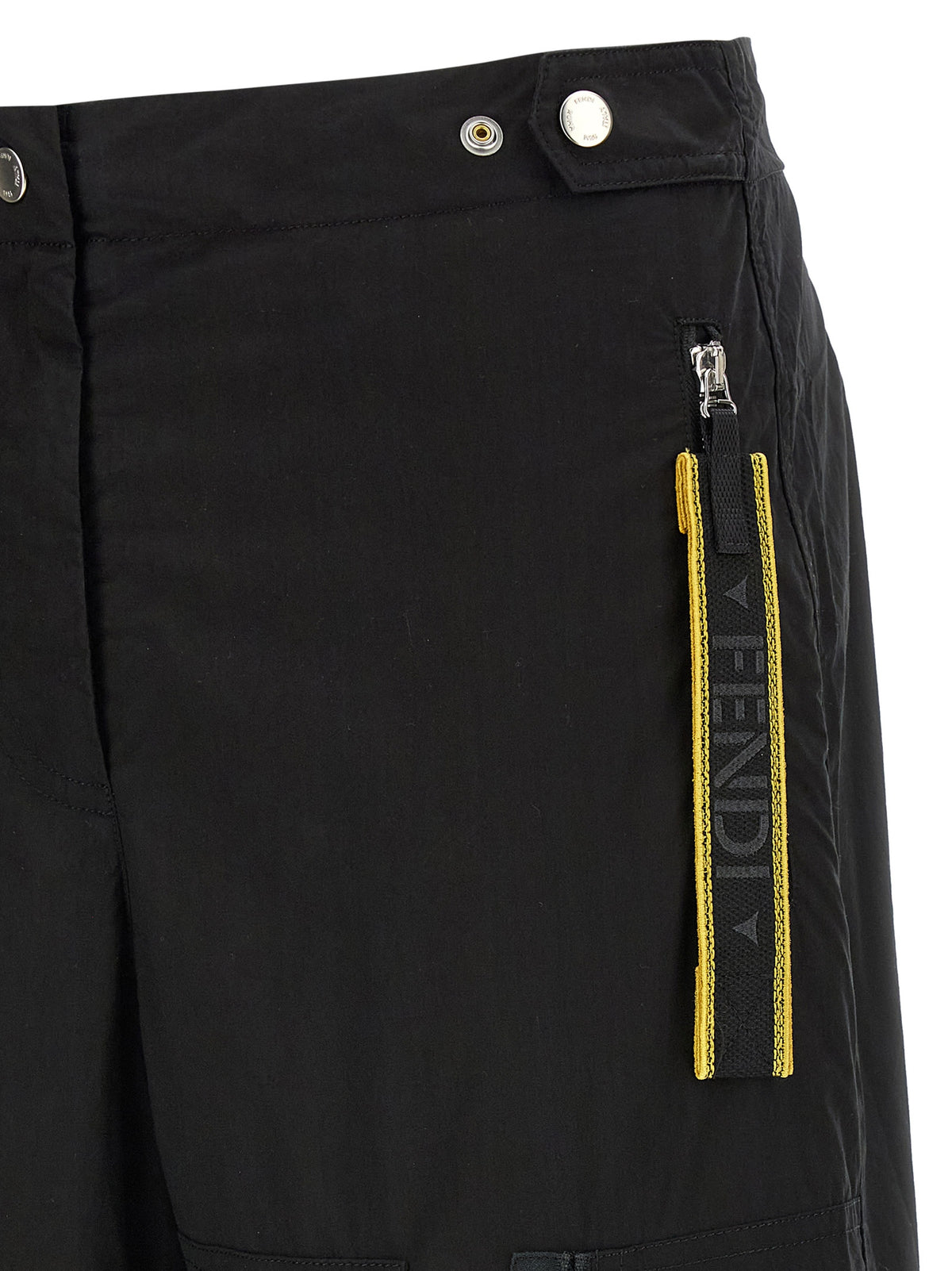 Black Cotton Cargo Pants