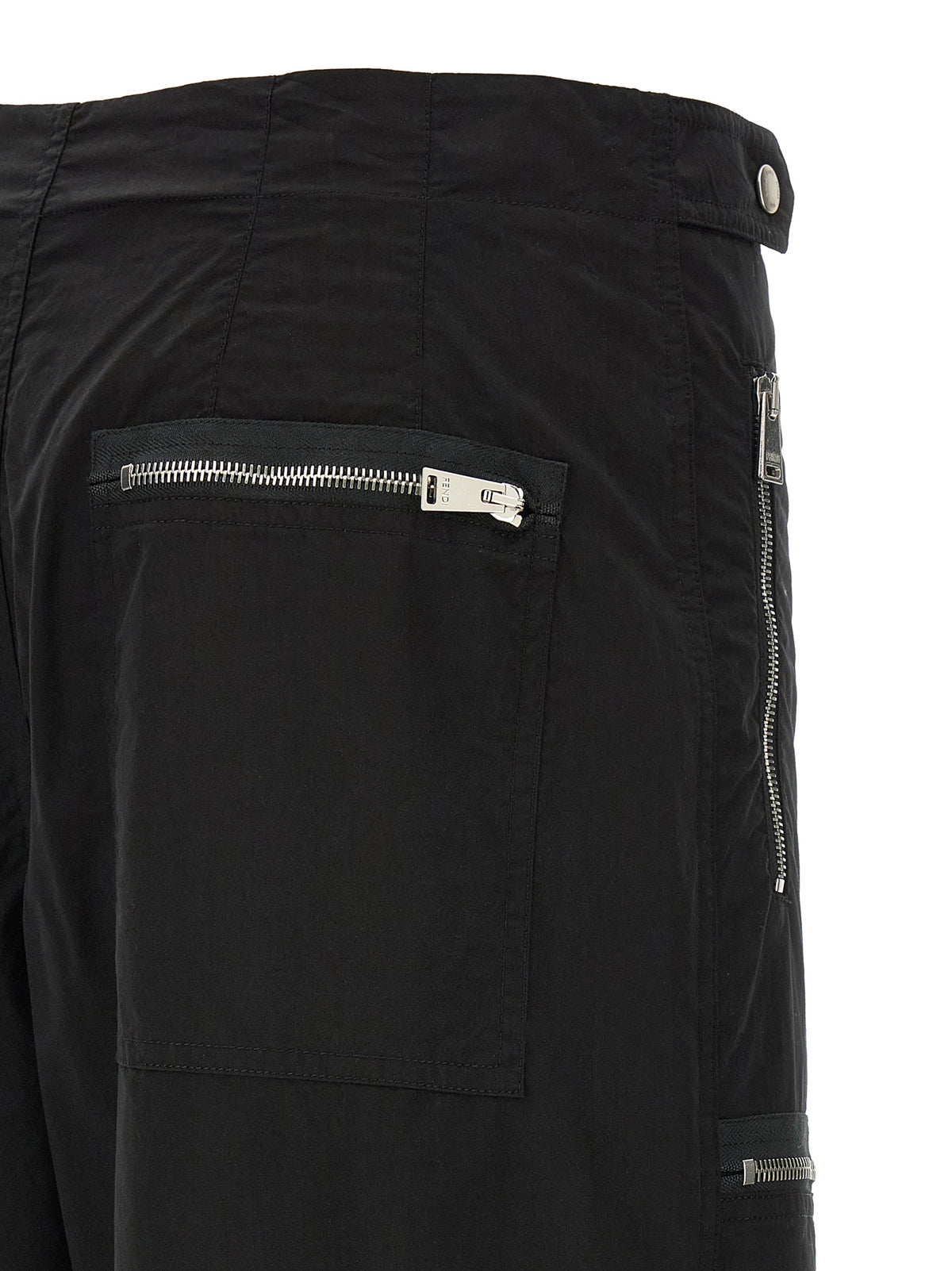 Black Cotton Cargo Pants
