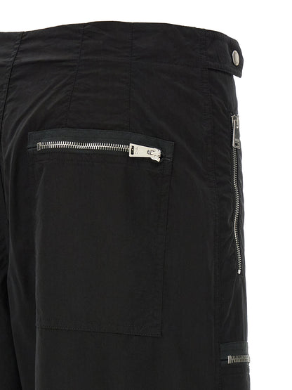 Black Cotton Cargo Pants
