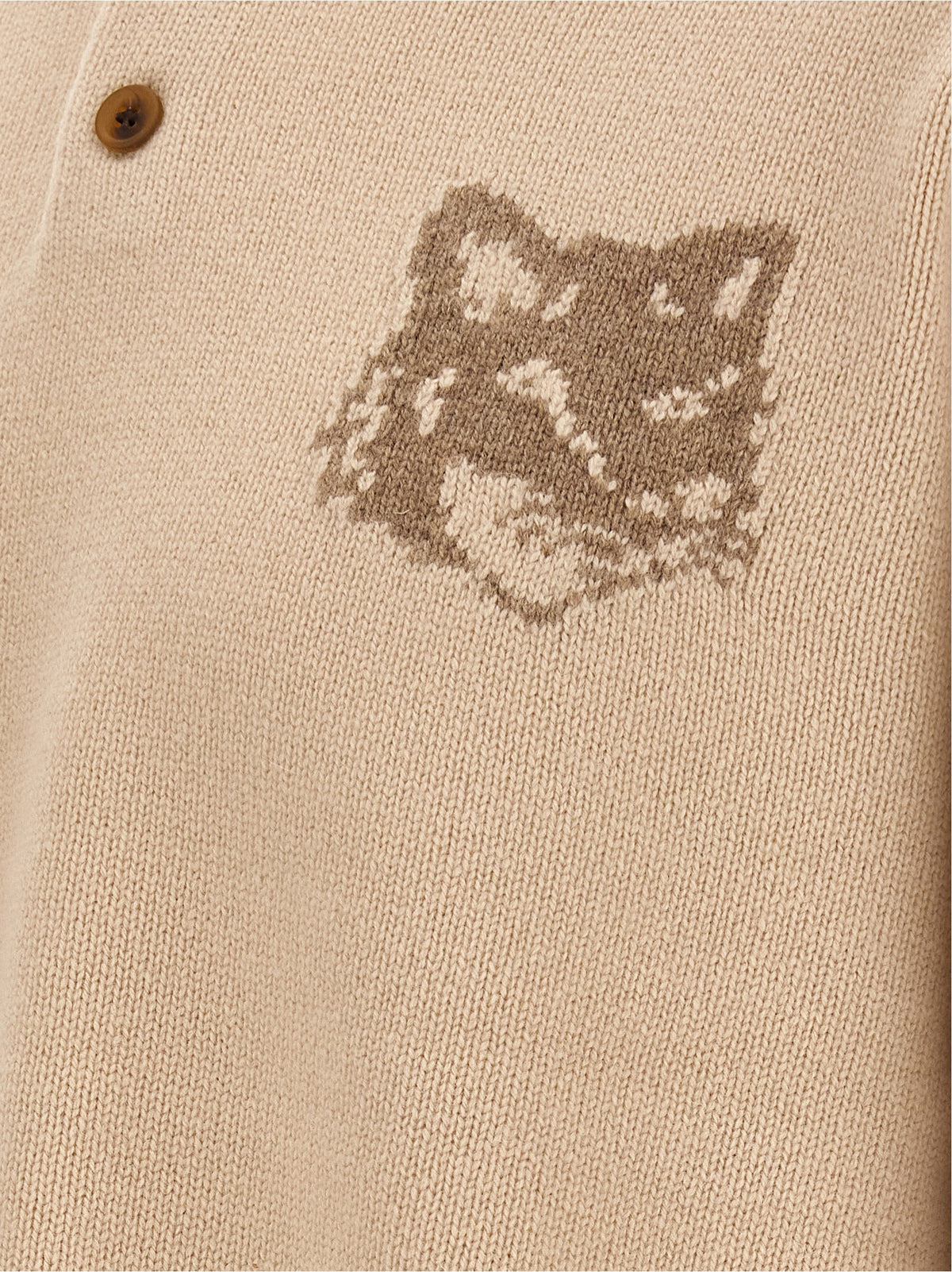 Beige Wool Cardigan