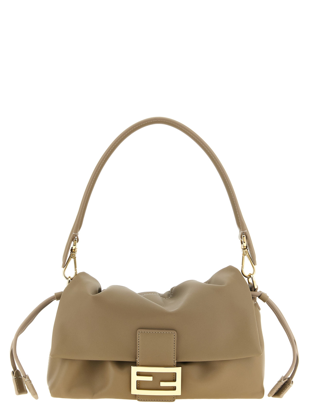 Beige Lamb Leather Handbag