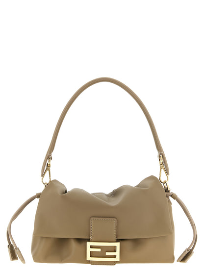 Beige Lamb Leather Handbag
