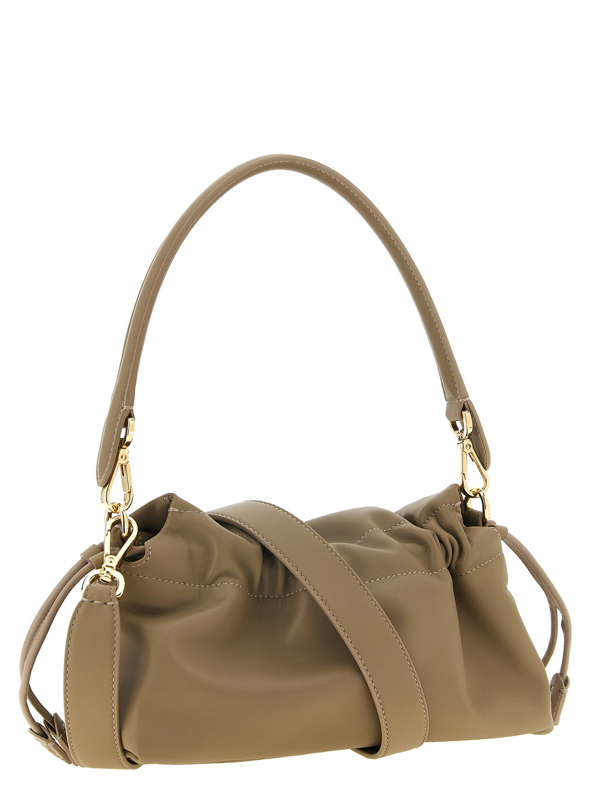 Beige Lamb Leather Handbag