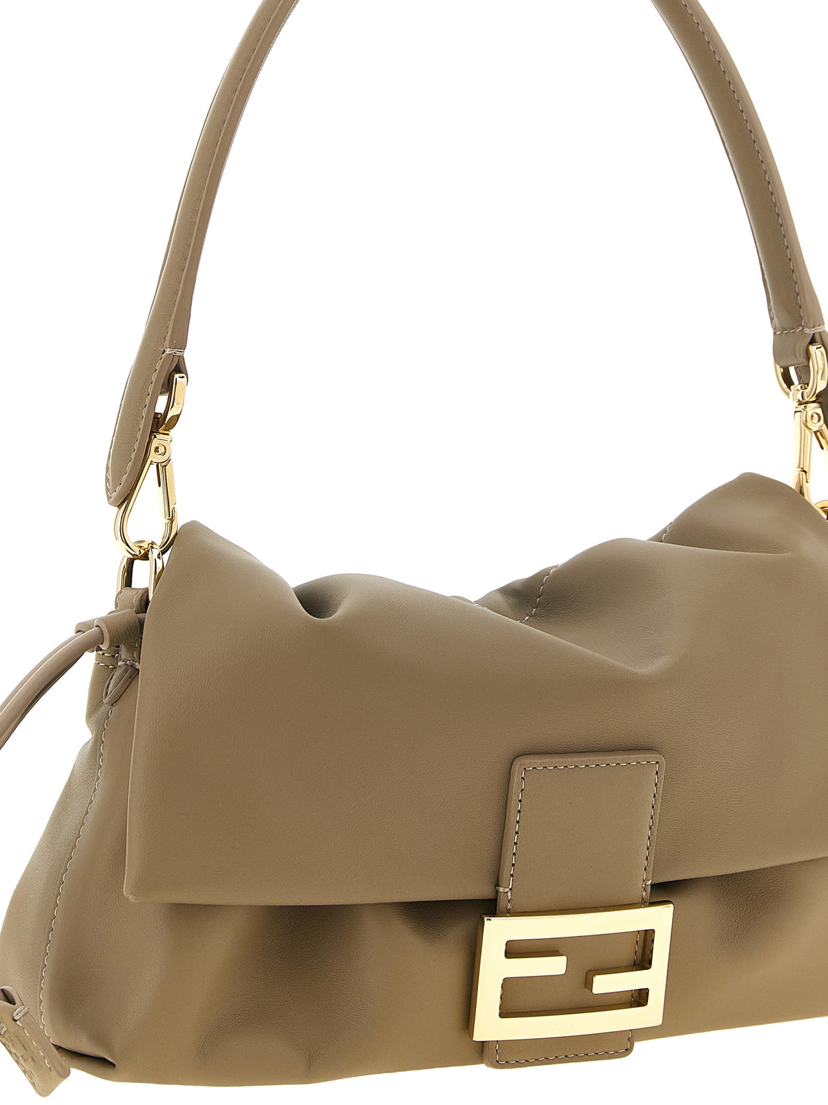 Beige Lamb Leather Handbag